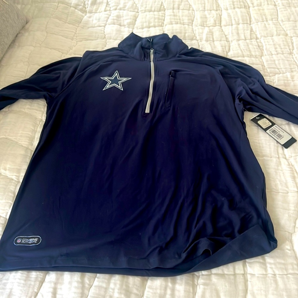 Dallas cowboys 3/4 zip pullover. Navy
